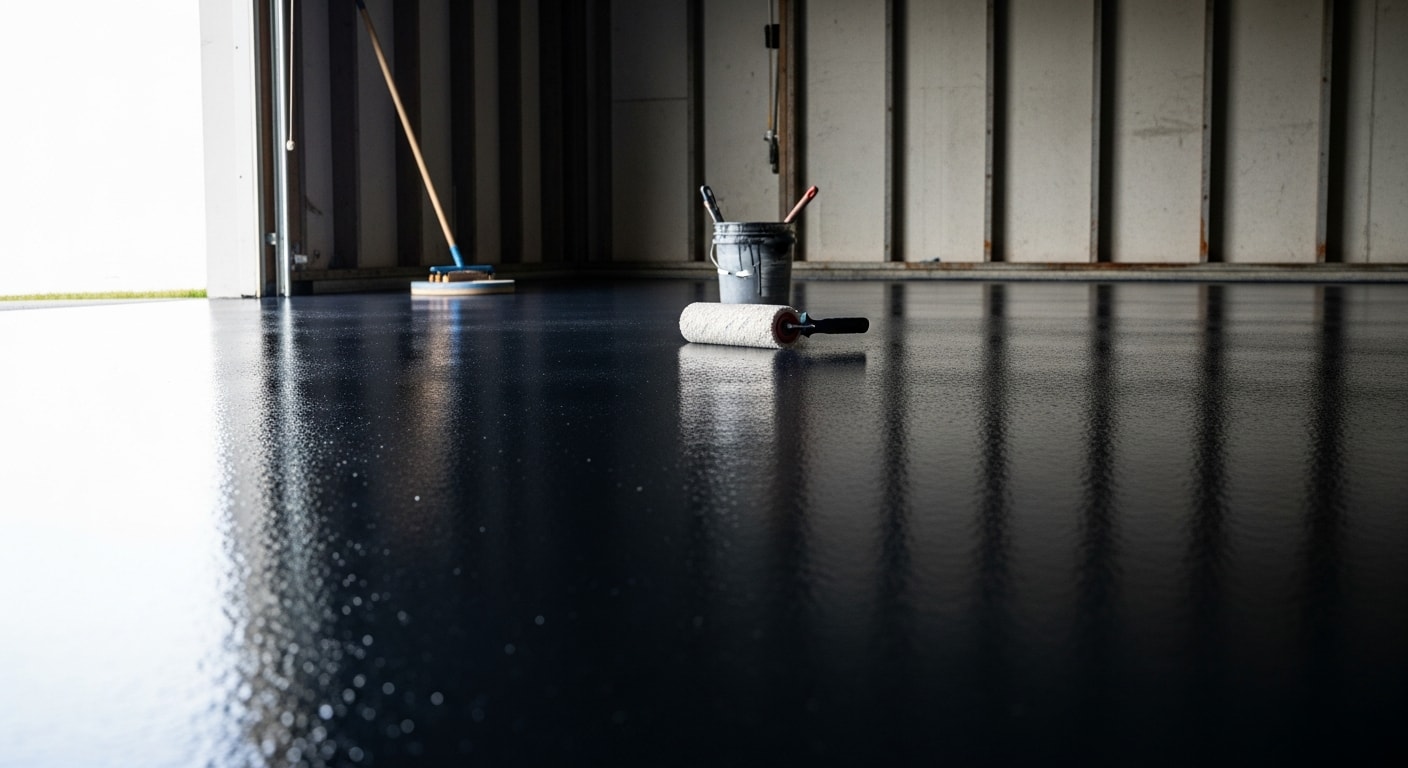 Professional epoxy flooring installation and finishing