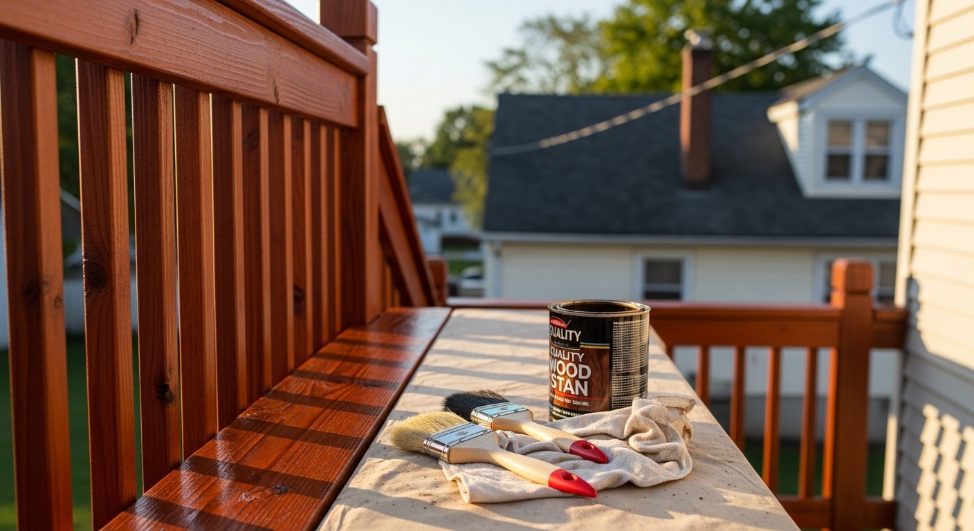 Professional wood staining and varnish application