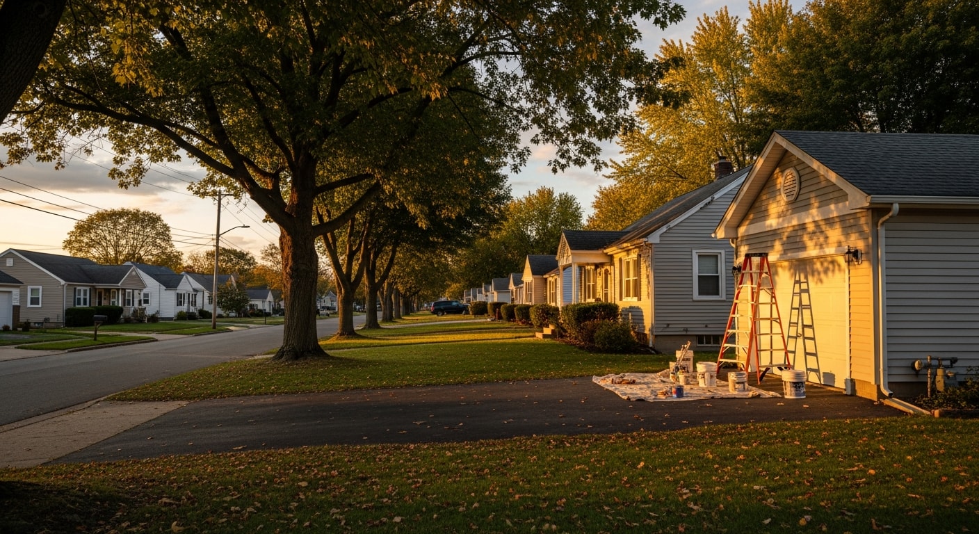 Mercer County residential area showing homes, tree-lined streets, and typical northwestern Pennsylvania neighborhood character.